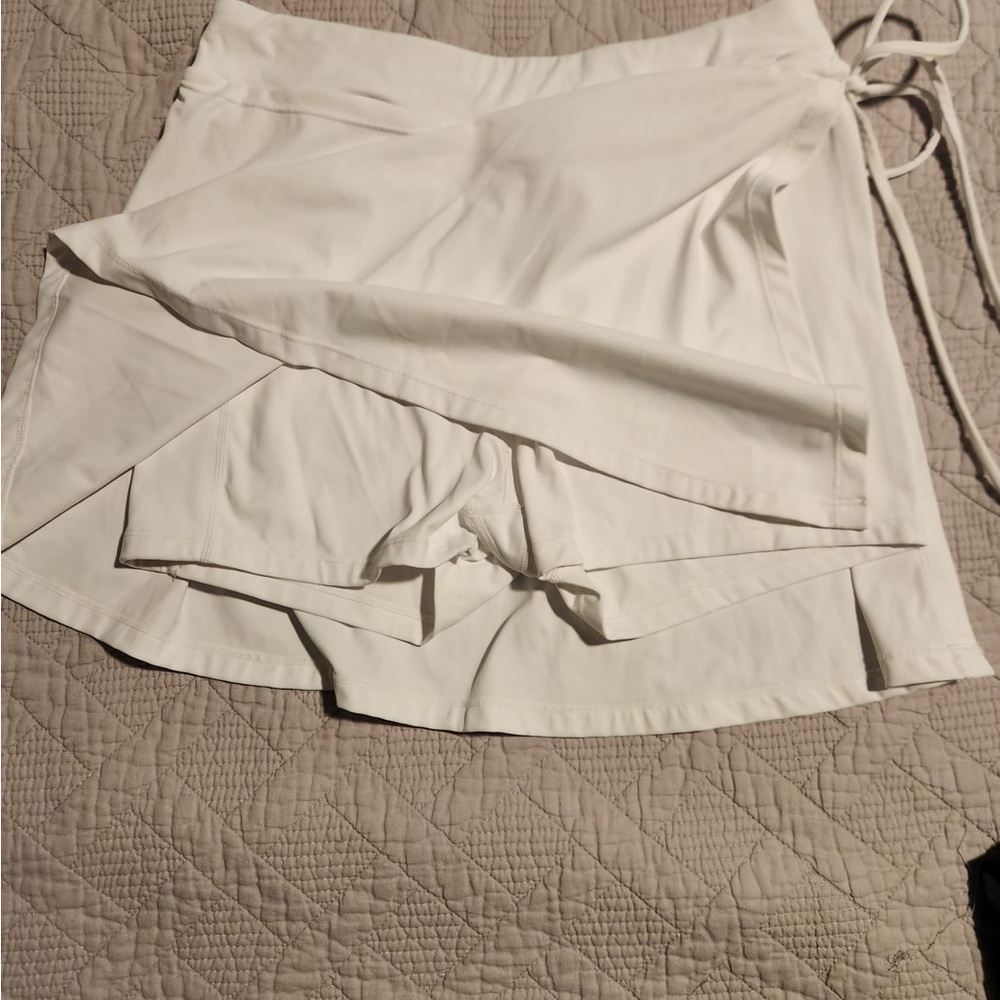 White Wrap Skort